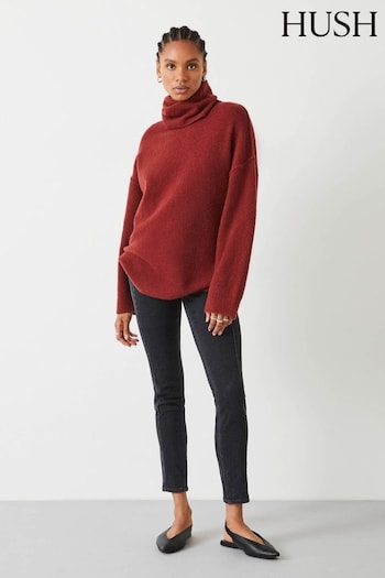 Hush Brown Meryl Roll Neck Wool Blend Jumper (AU6979) | £110