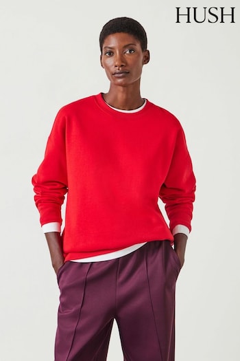 Hush Red Quaden Clean Oversized Sweatshirt (AU7044) | £65