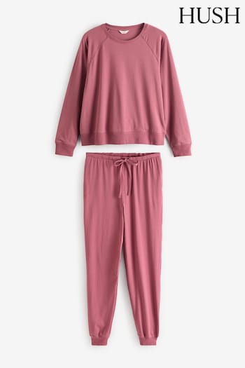 Hush Pink Joelle Crew Jersey Pyjamas (AU7061) | £70