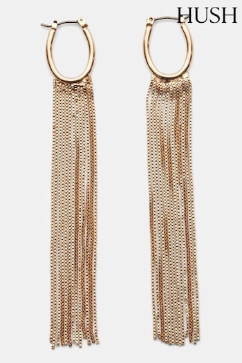 Hush Gold Tone Lilou Fringe Earrings (AU7100) | £38