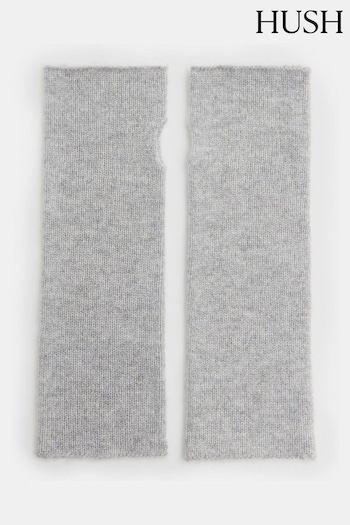 Hush Grey Cashmere Fingerless Gloves (AU7118) | £40