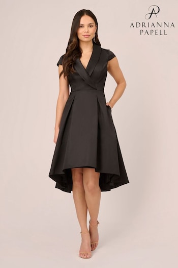 Adrianna Papell High-Low Cocktail Black Dress (AU7301) | £0