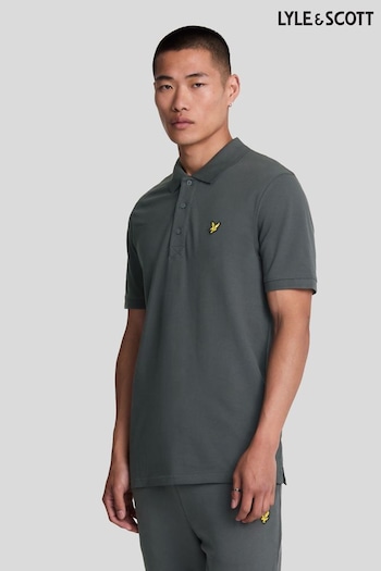 Lyle & Scott Grey Plain Polo Shirt (AU7419) | £55