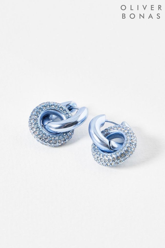 Oliver bonas blue earrings discount