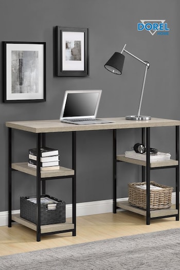 Dorel Home Grey Oak Elmwood Office Desk (AU8871) | £130