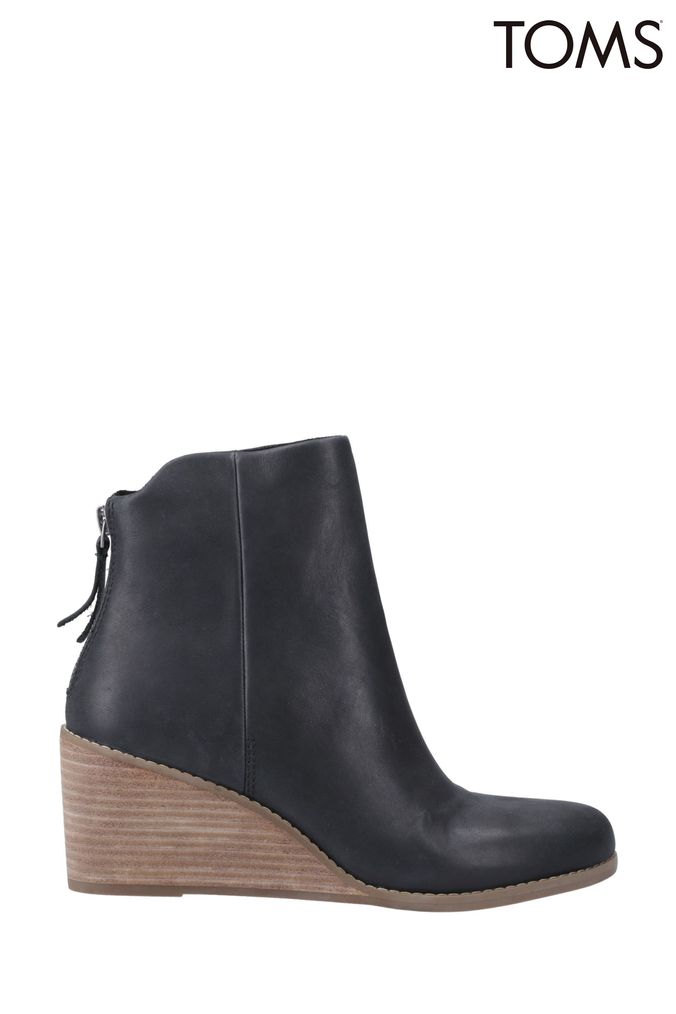 Next black wedge boots new arrivals
