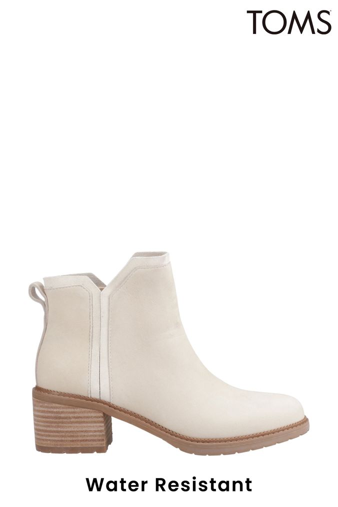 Cream leather boots ladies sales