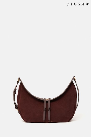 Jigsaw Red Melbury Soft Suede Bag (AU9653) | £195