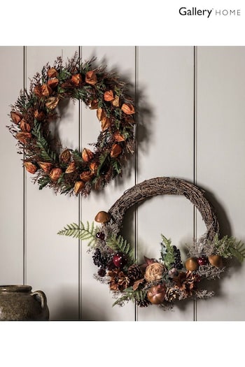 Gallery Home Orange Dry Flower Wreath (AV0062) | £35