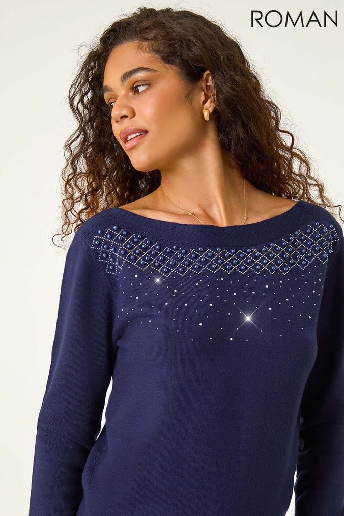 Blue sparkle jumper shop
