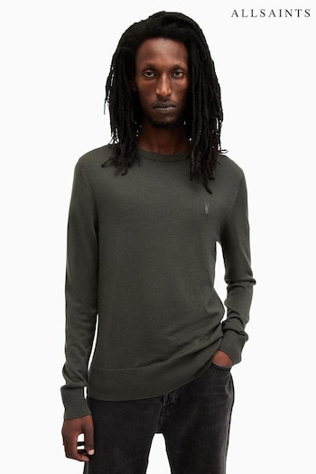 AllSaints Green Mode Merino Crew Neck Jumper (AV1235) | £95