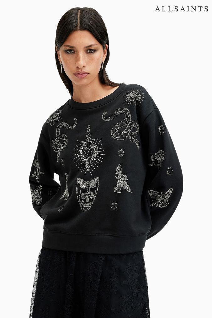 Women's embellished sweatshirts outlet