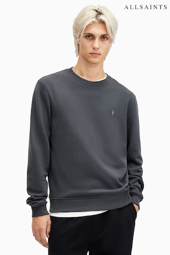 AllSaints Grey Raven Crew Neck 100% Cotton Jumper (AV1370) | £89