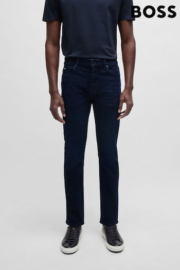 BOSS Blue Slim-Fit Cashmere-Touch Denim Jeans (AV1396) | £169