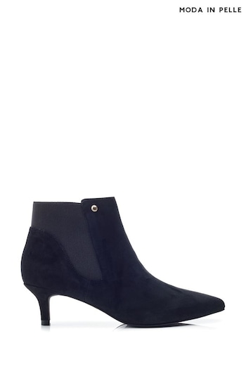 Moda in Pelle Qute Kitten Heel Chelsea Black Boots (AV1533) | £119