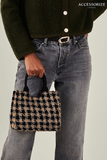 Accessorize Black Small Dogtooth Cross-Body Bag (AV1635) | £28