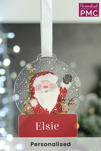 Personalised Santa Acrylic Snowglobe Decoration by PMC (AV1728) | £10