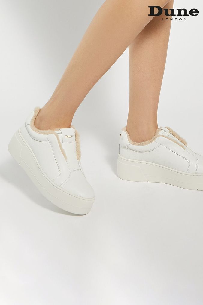 Dune ladies white trainers new arrivals