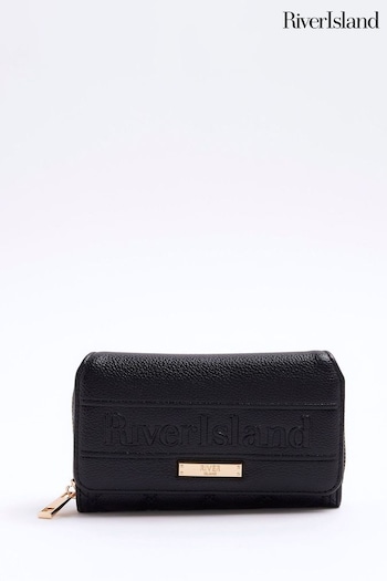 River Island Black Embossed Quilted Purse (AV3509) | £20