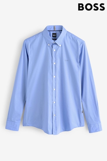 BOSS Blue/white Slim Fit Shirt (AV3795) | £129