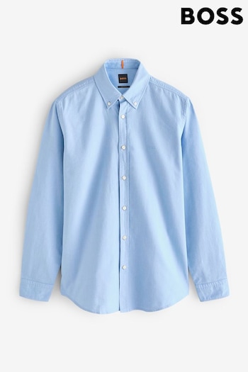 BOSS Blue Ground Button-Down Regular-Fit 100% Cotton Shirt (AV3956) | £89