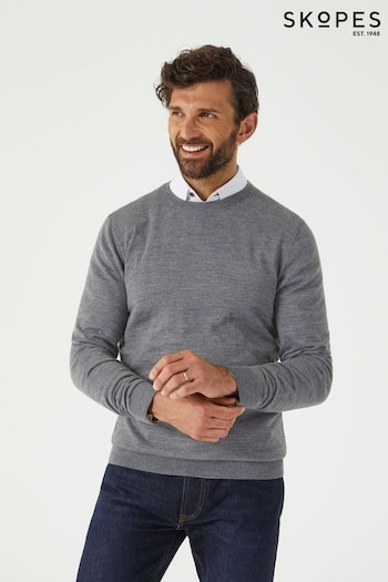 Skopes Grey Alex Merino Blend Crewneck Sweater (AV4038) | £49