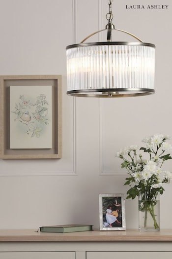 Laura Ashley Matt Antique Brass Sutton 3 Light Pendant Ceiling Light (AV4282) | £275