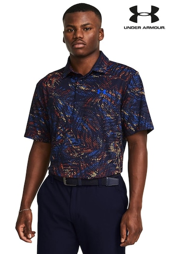 Under Armour Navy Golf Playoff 3.0 Printed Polo Shirt (AV4622) | £50