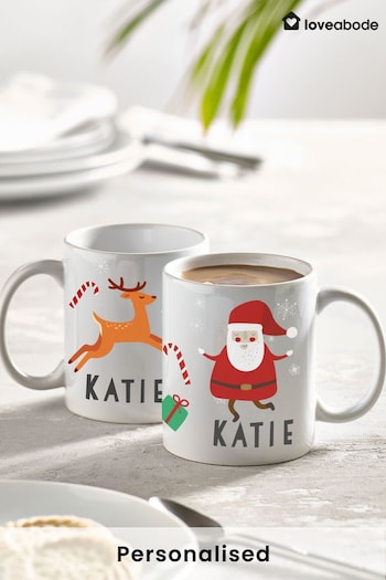 Personalised Santa With Friends Mug by Loveabode (AV5192) | £15