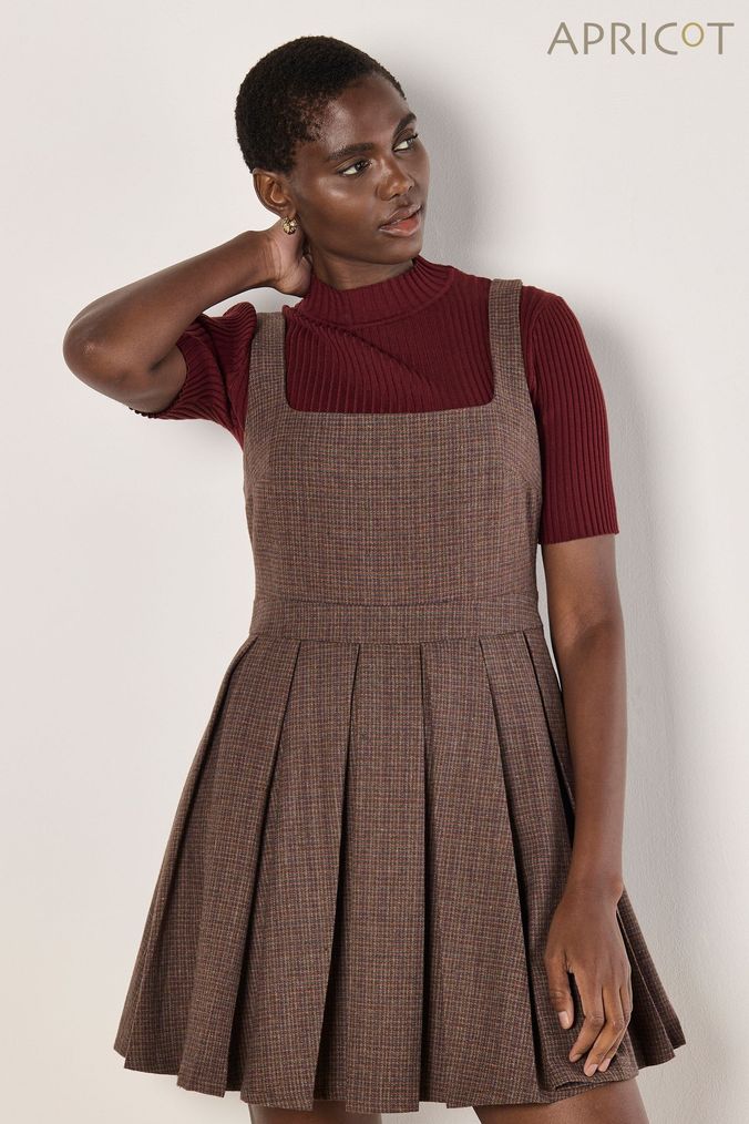 Red check dress deals