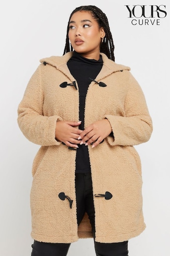 Yours Curve Natural Faux Fur Toggle Jacket (AV6859) | £45