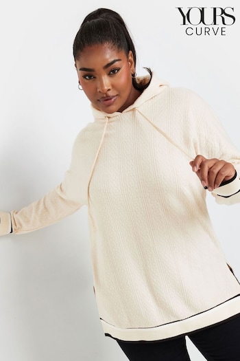 Yours Curve Natural Structured Hoodie (AV6957) | £31