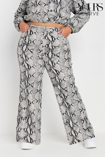 Yours Curve Grey Limited Snake Print Jeans (AV6979) | £55