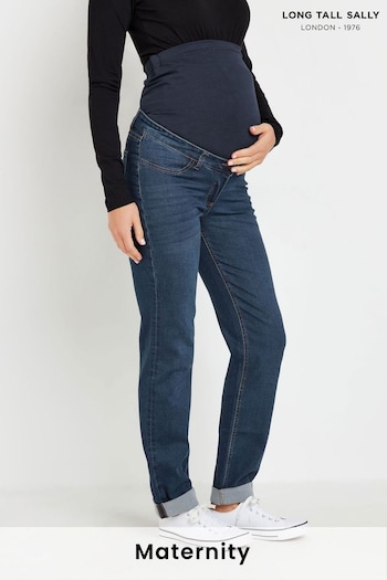 Long Tall Sally Blue Maternity Cigarette Jeans (AV6997) | £39