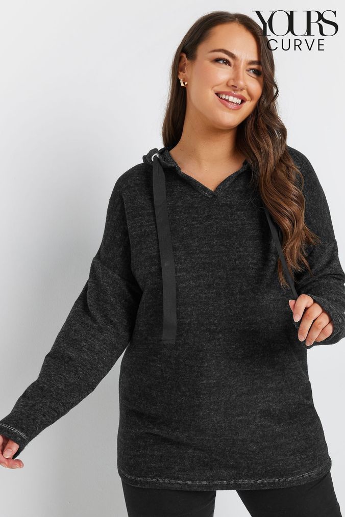 Grey long sweatshirt top