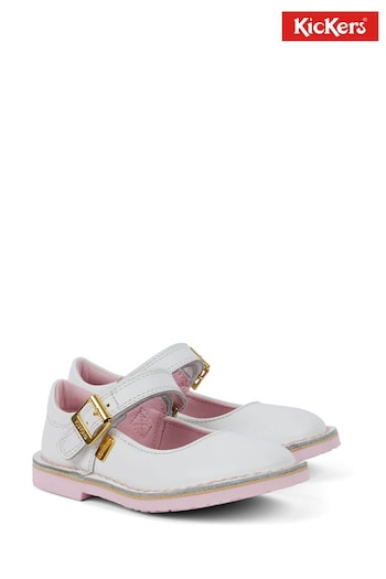 Kickers White Adlar MJ Shoes (AV7787) | £48