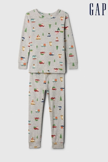 Gap Grey Christmas Print Pyjama Set (6mths-5yrs) (AV8488) | £18