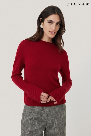 Jigsaw Red Cloud Cashmere Eldon Jumper (AV8568) | £145