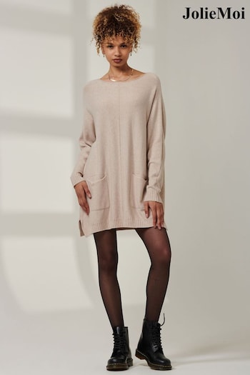 Jolie Moi Natural Loose Fit Rita Knitted Jumper (AV8623) | £48