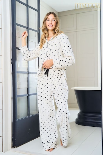 Jim Jam the Label Mono Revere White Pyjamas Set (AV8813) | £38