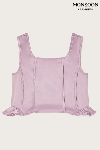 Monsoon Purple Serene Sleeveless Satin Top (AV8936) | £24 - £28