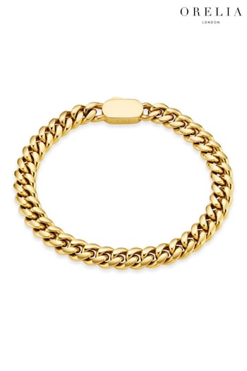 Orelia London Chunky Flat Curb and  Solid Clasp Bracelet (AV9245) | £28