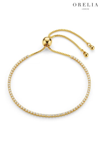 Orelia London Gold Tone Fine Crystal Tennis Slider Bracelet (AV9321) | £28