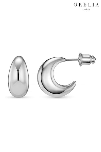 Orelia London Tapered Domed Hoop Earrings (AV9366) | £28