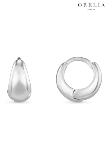 Orelia London Silver Tone Tiny Tapered Micro Hoop Earrings (AV9370) | £18