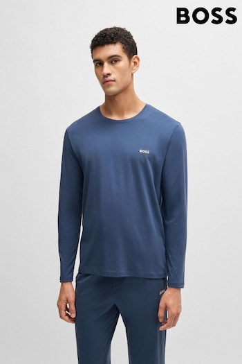 BOSS Blue Stretch Cotton Loungewear Top (AV9418) | £49