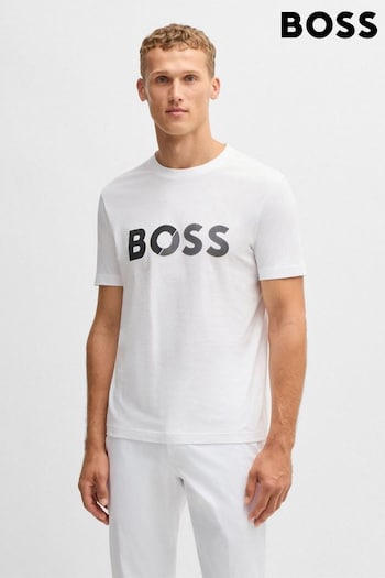 BOSS White Cotton-Jersey T-Shirt (AW0012) | £59