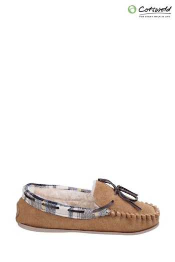 Cotswolds Kilkenny Moccasin Brown Slippers (AW0181) | £35