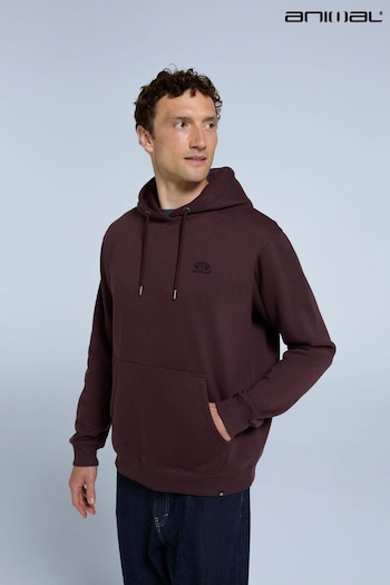 Animal Purple Mens Nick Heavyweight Organic Hoodie (AW0342) | £65