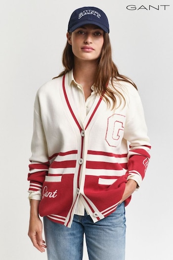 GANT Cream Varsity Cardigan (AW0754) | £190